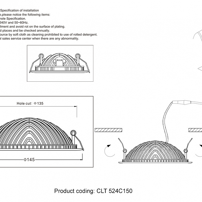 Светильник Crystal Lux CLT 524C150 WH